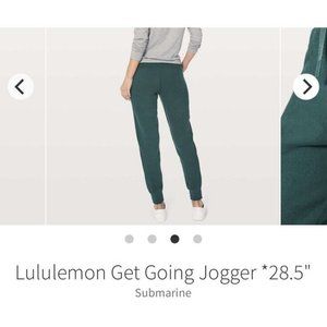 LULULEMON Womens 6 Full Length 28" Get Going Joggers in Submarine Teal Blue